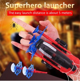 Resim SPIDERMAN Ağ Atan Spiderman Bileklik Vantuz Fırlatan Ok Atan Örümcek Adam Oyuncak Fırlatıcı Seti 