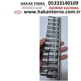 Resim Hakantorna Rico 1/2 Kısa Lokma Takımı 6 Köşe Cr-v 10 Parça 