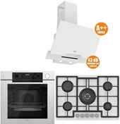 Resim Ferre STEAM PLUS 75 SERİSİ 3LÜ CAM ANKASTRE SET (QEP64CB-ED036-D064SA) 