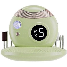 Resim Yaşlılar İçin Elektrikli Tırnak Makası, Tırnak Işıklı Ve Törpülü Yeşil 