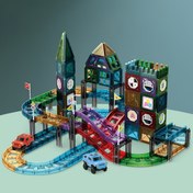 Resim 26/60/93 Parça Çocuk Manyetik Yapı Blokları, Araba Parkuru, STEM Öğrenme Oyunu, 3 Yaş ve Üzeri Kız ve Erkek Çocuklar İçin, Yaratıcılığı Teşvik Eder, Çocuk Bayramı, Okula Dönüş Hediyesi 