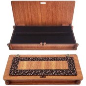 Resim Kenpazar Ahşap Deri Kalem Kutusu Süngerli 