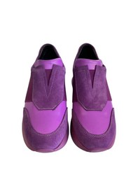 Resim Mor Hakiki Deri Comfort Taban Sneaker Mor 