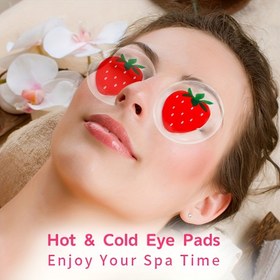 Resim Yeniden Kullanılabilir Sıcak & Soğuk Göz Maskesi - Şişlik, Koyu Halkalar ve Yorgunluk için Çift Etkili Buz/Isı Jel Yama, Spa ve Kullanım, Hassas Bej için Rahatlatıcı Göz Jel Paketi, Soğutucu ve Sıcak Kompres 