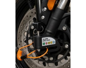Resim MiraLive 110 Db Alarmlı Disk Fren Kilidi Su Geçirmez Çelik Motosiklet Güvenlik Kilidi 