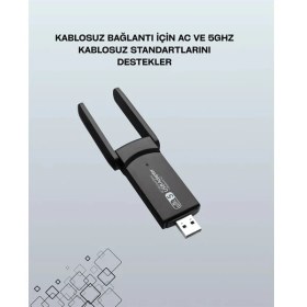 Resim Shopwave USB Wifi Adaptör – 1200 Mbps Hız 