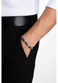 Resim So Chic Lapis Taşlı 21 Cm Çelik Erkek Bileklik Lacivert 52181275 