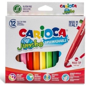 Resim Carioca Keçeli Boya Kal Jumbo Süper Yıkanabilir 12 Li 40569 