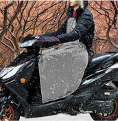 Resim Scooter Diz Koruma Örtüsü Yağmur Soğuk Rüzgar Önleyici Rüzgarlık Motorsiklet Dizlik Gri 