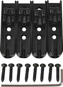 Resim Wezone 4 Adet Siyah Çelik Elektro Gitar/bas Gitar Split Tip Köprü Teli Tutucu - Zink Alaşımlı Montajlı Parçalar 