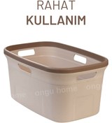 Resim ongu home Motek Çamaşır Selesi Çamaşır Sepeti ( Kahve ) 