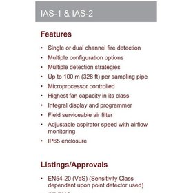 Resim Xtralis Ias-2 Asd2 Hava Örneklemeli Duman Dedektörü 2 x 100 M 