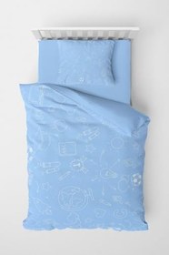 Resim MONOHOME Blue School 3D Pamuk Saten Çocuk Nevresim Takımı, monohome1931 