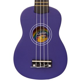 Resim Vintage Laka Rainbow Soprano Ukulele - Indigo 