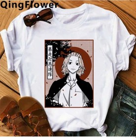 Resim Snapbuy Tokyo Revengers Chifuyu Matsuno Anime T-shirt Unisex Yazlık Grafik Tişörtmor Mor 