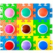 Resim Köpekler için Sesli Düğme Eğitim Pedi - Kaymaz Şok Emici Taban, 8.8 cm Clicker ve Tuvalet Alıştırma Butonları ile Uyumlu, Dayanıklı Çiğneme Direncine sahip Evcil Hayvan Haberciliği, Pil Gerektirmez (Yavru Köpek İçin) 