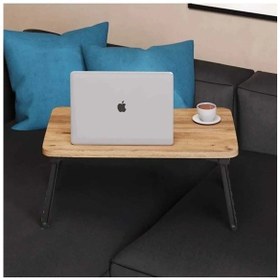 Resim Laptop Masası Seyyar Kahvaltı Masası Katlanır Çalışma Sehpası Ahşap 