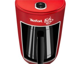 Resim Köpüklüm 4 Fincan Kapasiteli 735W Türk Kahve Makinesi, Şık Kırmızı Renk 