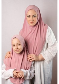 Resim Hürrem Bone Pudra Pratik Anne Kız Kombin Tesettür Eşarp Sandy Düz Hijab 230812 06 Pudra 