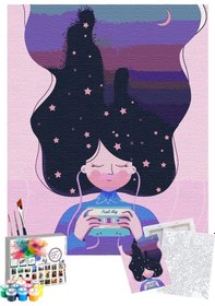 Resim Sayılarla Boyama Seti 40 x 50 CM Tuval Şasesine Gerili Kaset 