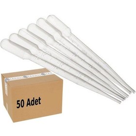 Resim Pastör Pipet 3Ml 50 Adet Plastik Damlalık 