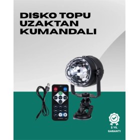 Resim MCM Group 7 Farklı Aydınlatma Modu ve Ses Sensörlü Disko Topu Lambası 