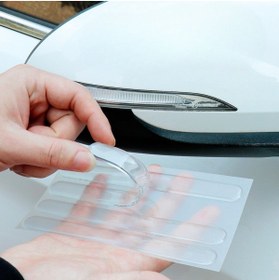 Resim Roichil ® Oto Darbe Koruyucu Şeffaf Kendiliğinden Yapışkanlı Bantlar 4 Adet 