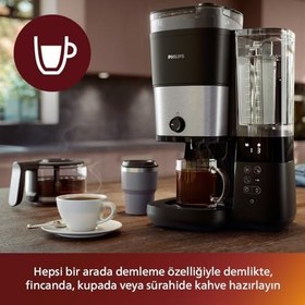 Resim PHILIPS HD7888/01 All-in-One Brew, Çekirdek Kahve Öğütücülü Filtre Kahve Makinesi 