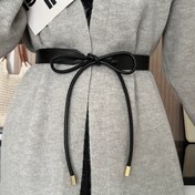 Resim 1 adet Preppy Sokak Stili Kadın Bel Kemeri - Çok Yönlü Düğümlü Tasarım, Hafif Vücut, Tekstil Olmayan Dokuma, Düğün, Parti, Plaj, Kolej, Günlük İşe Gidiş Geliş, Gece Dışarı Çıkışlar İçin İdeal - Tüy Yok, Elbise İçin Kemer 