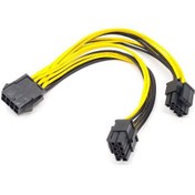 Resim Crackedice Cpu 8 Pin Dişi - Çift Pcıe 2x 8 Pin 4&4 Erkek Güç Adaptörü 