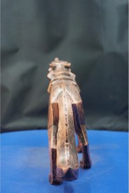 Resim Prizma Geometrik Uluyan Kurt Heykel Biblo Özel Tasarım Kurt Hediyelik Dekoratif Aksesuar 20 Cm Bronz 