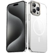 Resim İphone 15 Pro Max Uyumlu Zore Wireless Şarj Özellikli Şeffaf G 