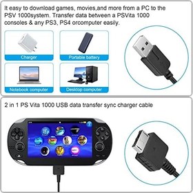 Resim 3.3FT PS Vita Şarj Kablosu, PSV1000 USB Şarj Kabloları Veri Kablosu PS Vita 1000 PCH-1000 ile Uyumlu 