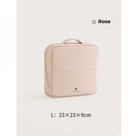 Resim Dik Duran Makyaj Organizer Çantası - Çok Bölmeli & Suya Dayanıklı - Rose / L 