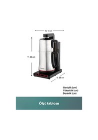 Resim Homend Teabot 1785H Konuşan Otomatik Çay Makinesi 