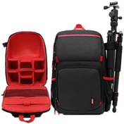 Resim Xinquan XQ6068 SLR Fotoğraf Makinesi ve Laptop Sırt Çantası Siyah 