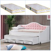 Resim Yavrulu Yatak, Eymen Pembe Yavrulu Karyola + 2 Comfort Yatak 