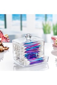 Resim FırsatYeri Kapaklı Makyaj Pamuklu Kulak Çubuğu Kutusu Kozmetik Kulak Çubuğu 