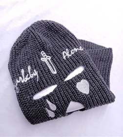 Resim DÜKKAN DESİGN Sugarbaby Alone Antrasit Kar Maskesi 