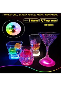 Resim Işıklı Yapışkanlı Bardak Altı Aparatı Ledli 3 Modlu 6 Cm Çap 1 Adet - Noth-874093 