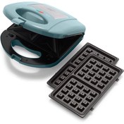Resim STOREMAX jevnna Greenlife Tost Waffle Panini Makinesi Turkuaz 750 W tool 646268 