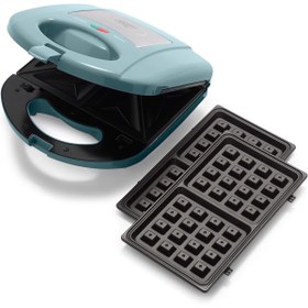 Resim STOREMAX jevnna Greenlife Tost Waffle Panini Makinesi Turkuaz 750 W tool 646268 