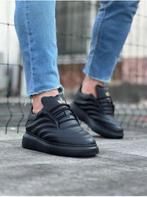 Resim Rozero Shoes RZR094 Kömür Cilt Erkek Casual Ayakkabı 