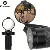 Resim WEST BIKING 2 adet HD Geniş Açılı Bisiklet Arka Görüş Camı - Yuvarlak Konveks Lens, Katlanabilir Gizli Bisiklet Direksiyon Camı, 360° Dönebilir, Dayanıklı Akrilik, Dağ Bisikleti ve Bisiklet Aksesuarları için İdeal, Bisiklet Aksesuarları|Geniş Açılı Cam|Katlanabilir Tasarım 