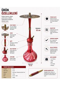 Resim Xhoob Kırmızı Rus Nargile Takımı 