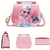 Resim Disney Prenses Pembesi Mini Çapraz ve Omuz Çantası Seti ile Süslemeli Bozuk Para Cüzdanı - Animasyon karakterleri içeren, Noel, Şükran Günü, Yeni Yıl, Sevgililer Günü ve Doğum Günü Hediyeleri için mükemmel 