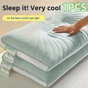 Resim Süper Yumuşak & Serin Buz Lifli Yastık - Servikal, Hipoalerjen Fermuarlı Uyku Yastığı, Tüm Mevsimler İçin Nefes Alabilir ve Sarkmayan Kalın Vücut Kavrayıcı Dizayn Yan/Arka Üstü İdeal Ev Seyahat Tatil Hediyesi (Yeşil/Beyaz) Dayanıklı Bej Arkadaşlı Elift Dolgulu Omurga Destekleyici Soğutucu Çözgü, Uyku için yastıklar, Yatak için yastıklar, Standart Yastık, Aşk Yastığı, Uzun Yastık, Yan Yatanlar İçin Boyun Destekli Yastık, Uyku için boyun yastığı, Soğutucu Yastık 