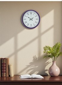 Resim 36 Cm Mor Dekoratif Duvar Saati Mürdüm 