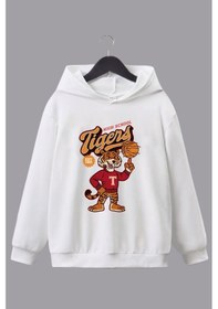 Resim Panios Kids 2'li Brooklyn-tigers Baskılı Erkek Çocuk Kanguru Cepli Kapüşonlu Beyaz-siyah Sweatshirt Beyaz - Siyah 