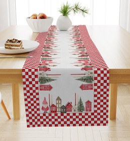 Resim Evmila Yeni Yıl Desenli Runner Modeli - 40x140 cm 